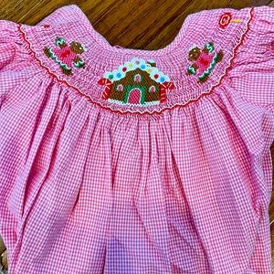 Gingerbread smocked dress